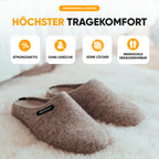 KOMFORTY® Hausschuhe - Warme Füße mit natürlicher Wolle